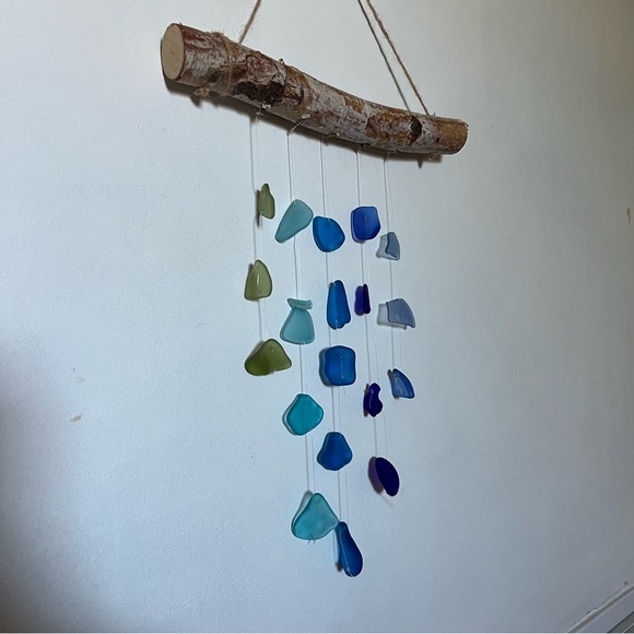 Colorful Sea Glass Wind Chime - Picture 3 of 6